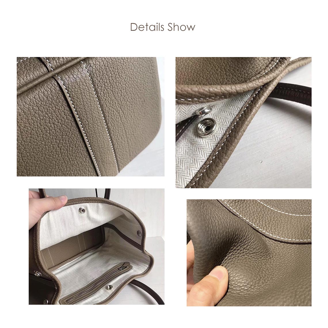 Top Grain Leather Inspired Garden Handbag