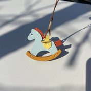 Full Grain Leather Rocking Horse Bag Charm