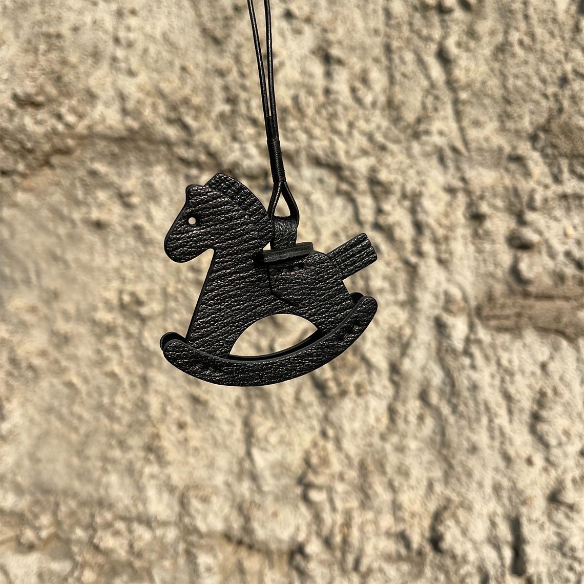 Full Grain Leather Rocking Horse Bag Charm