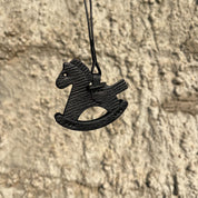 Full Grain Leather Rocking Horse Bag Charm