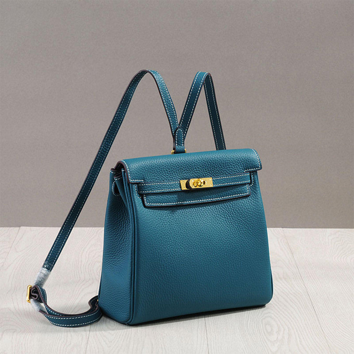 Top Grain Leather Inspired Kelly Backpack