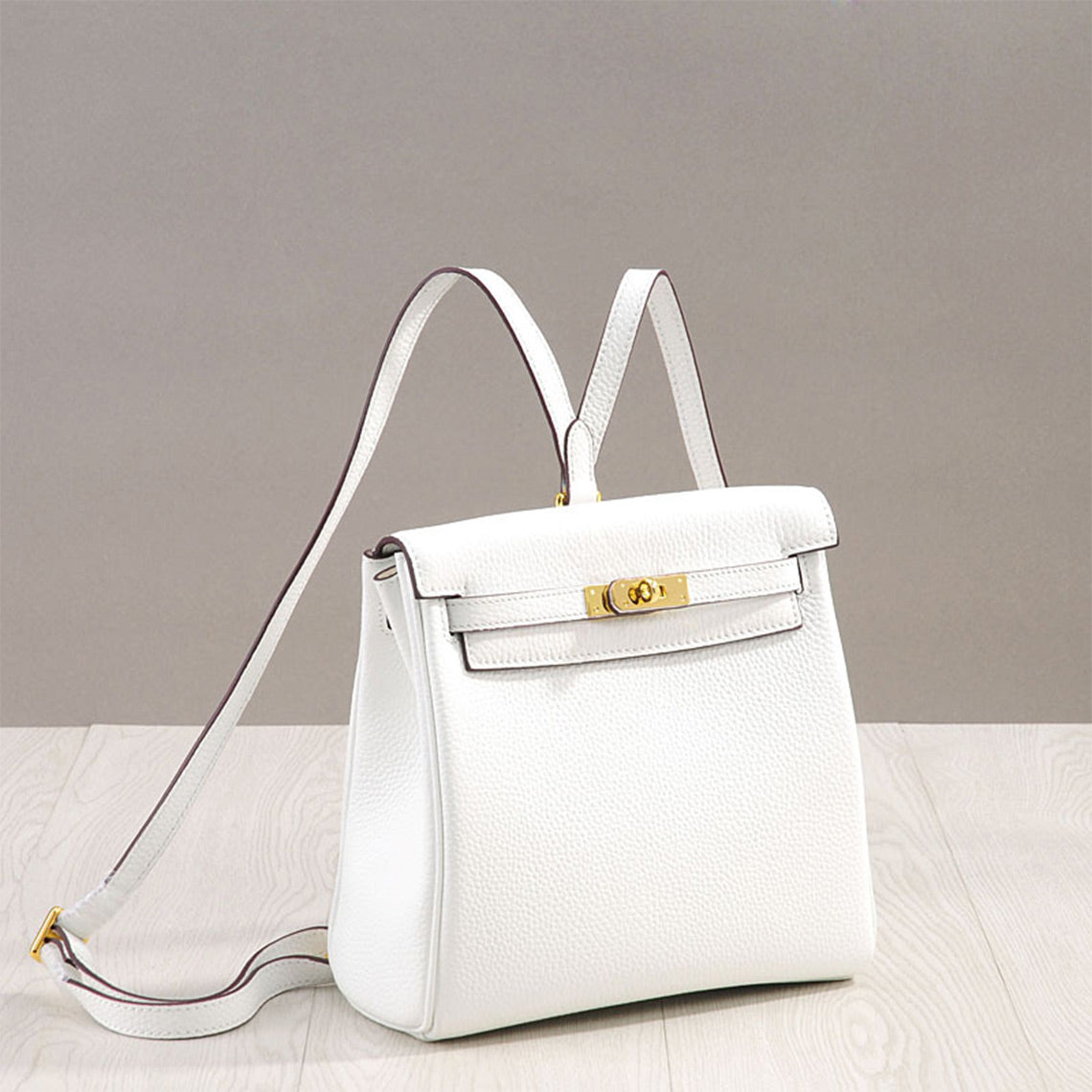 Top Grain Leather Inspired Kelly Backpack