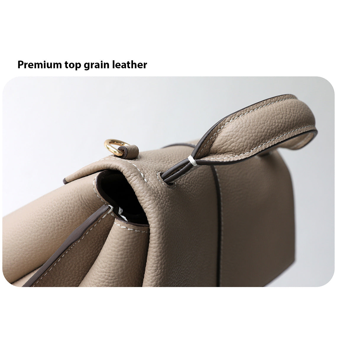 Top Grain Leather Women Smile Bag