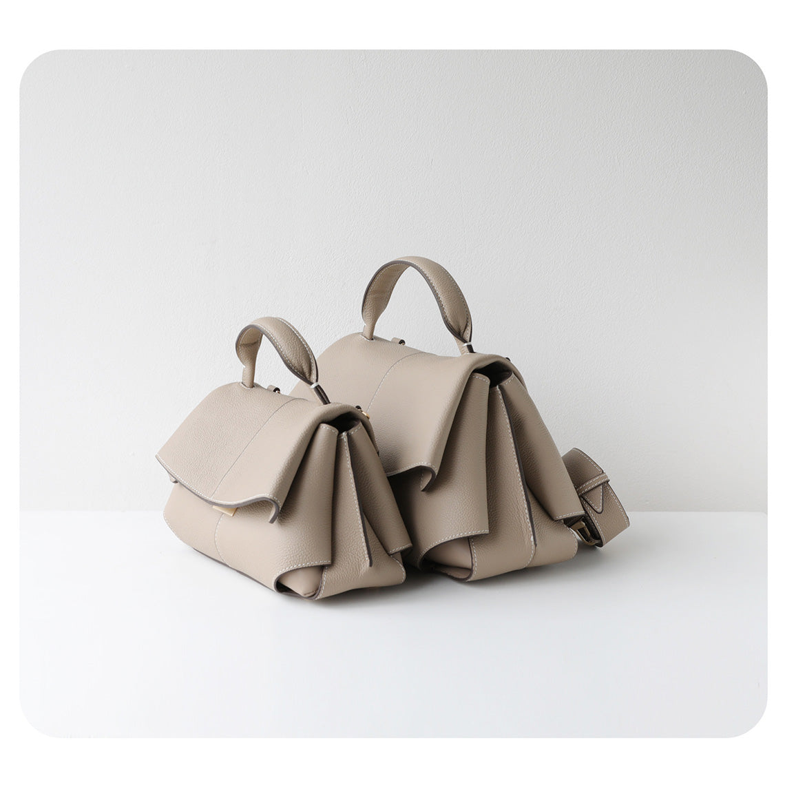 Top Grain Leather Women Smile Bag