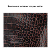 Crocodile Embossed Leather Inspired Birk Shoulder Handbag