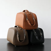 Top Grain Leather Luxury Cosmetic Toiletry Kit Bag