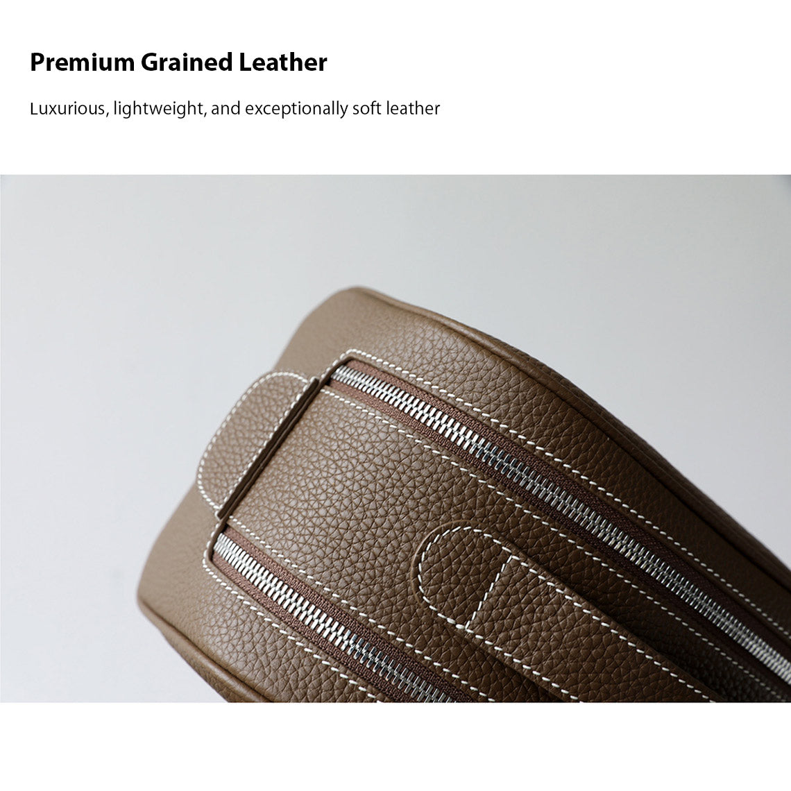 Top Grain Leather Luxury Cosmetic Toiletry Kit Bag