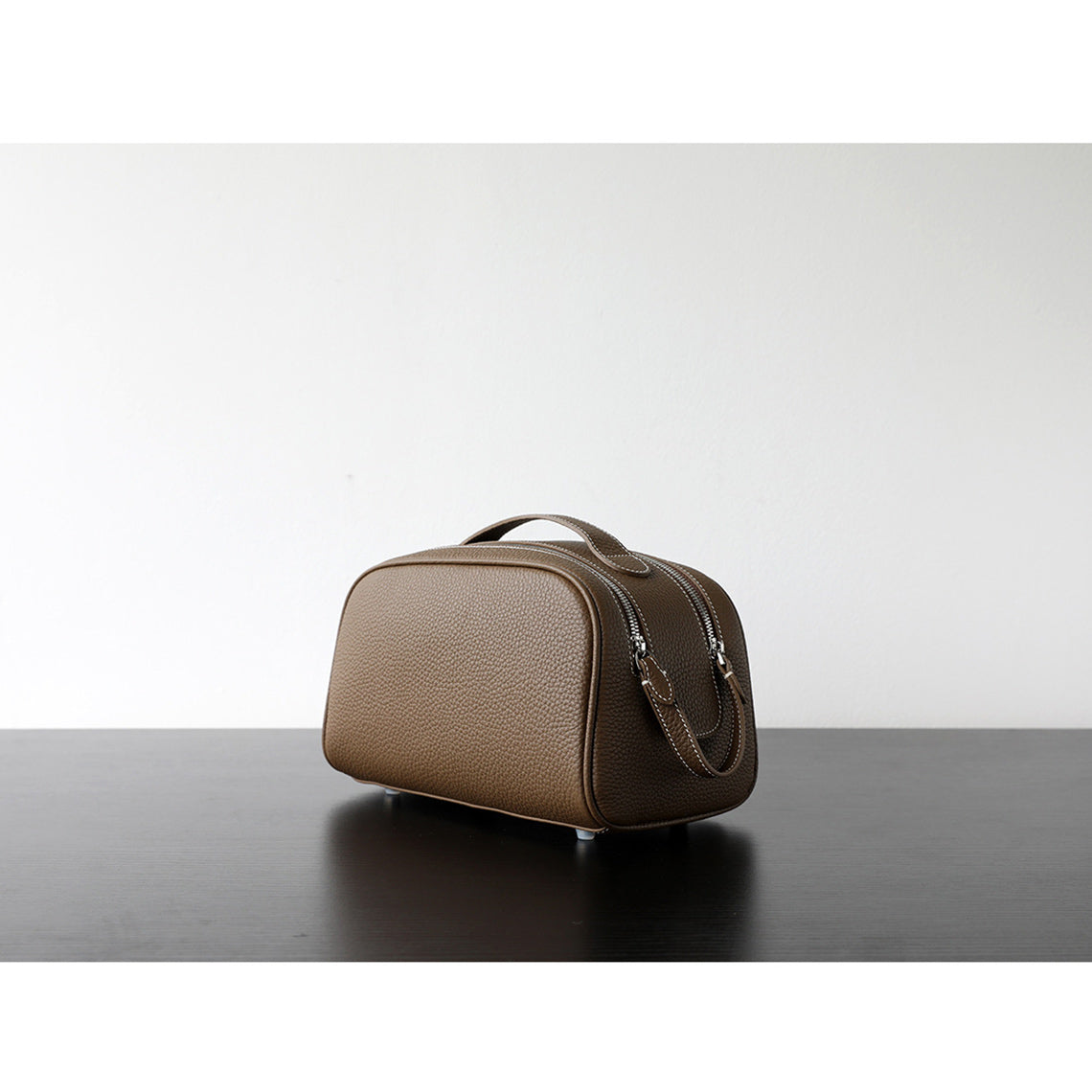 Top Grain Leather Luxury Cosmetic Toiletry Kit Bag
