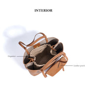 Top Grain Leather Inspired Wings Tote Bag