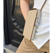 Leather Inspired Twist Lock Phone Bag