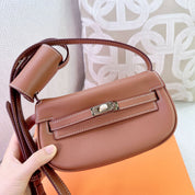Top Grain Leather New Kelli Saddle Bag