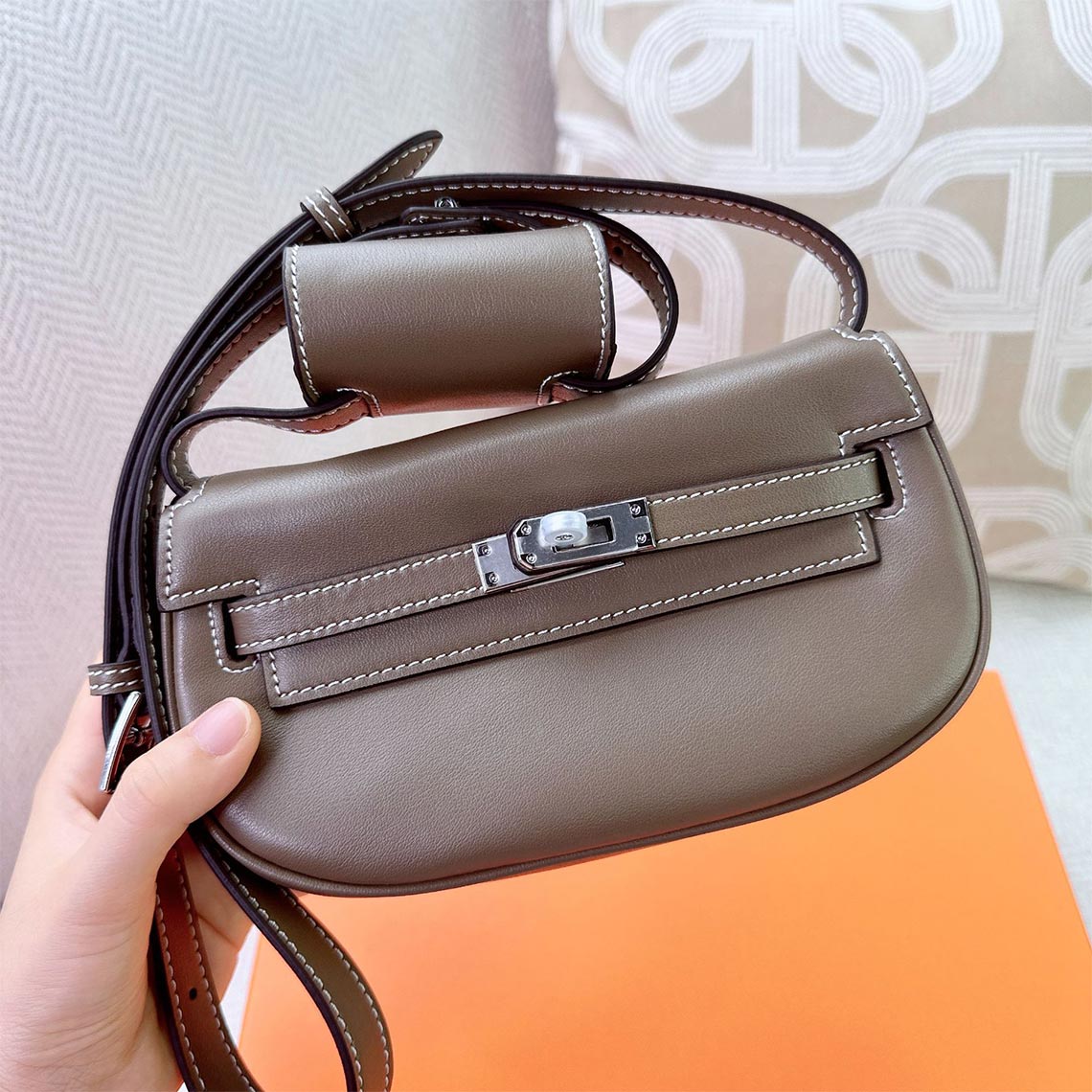 Top Grain Leather New Kelli Saddle Bag