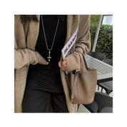 Top Grain Leather Inspired Picotin Lock Handbag