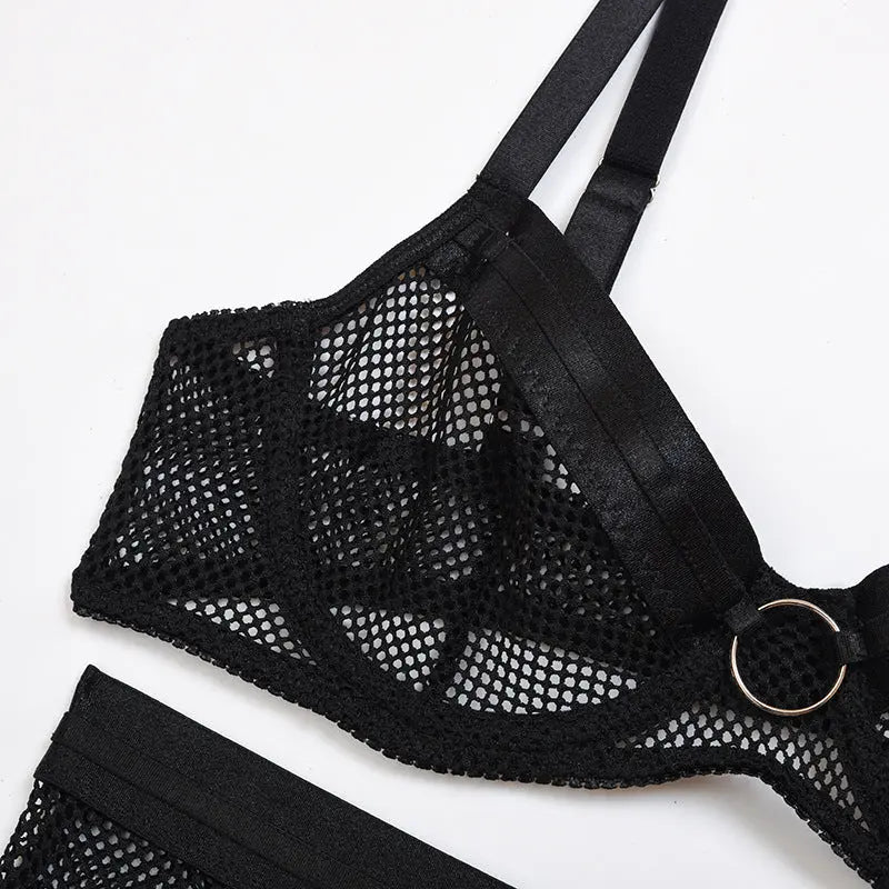 Complete 4-Piece Lingerie Set – Matching Bra Brief and Coordinating Layers – Chaotic Fashion