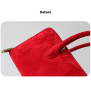 Fur Leather Polka Dot Small Clutch Handbag