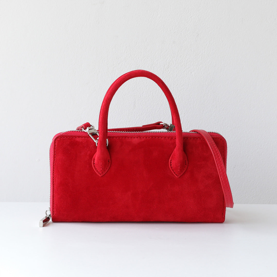 Fur Leather Polka Dot Small Clutch Handbag
