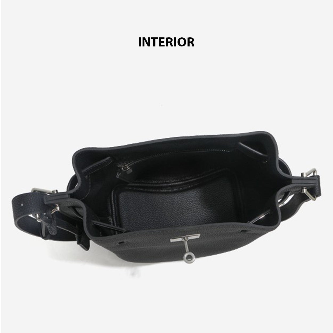 Top Grain Leather Inspired Kelli Bucket Bag