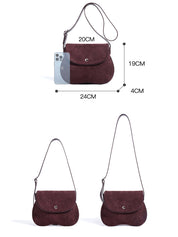 Suede Flat Saddle Bag
