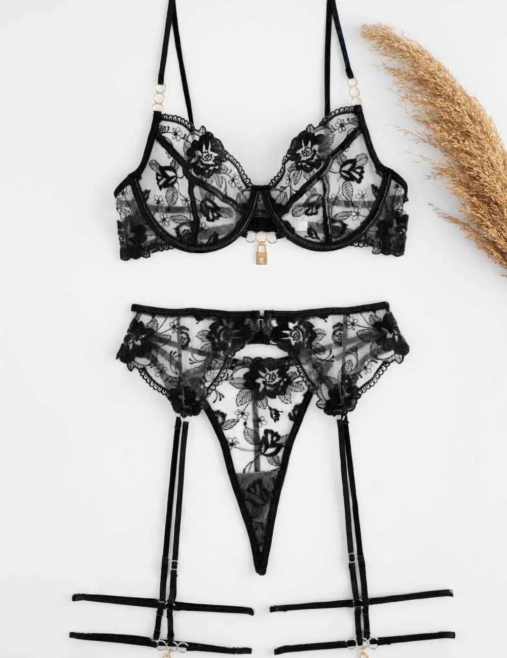 Strappy Blue Lace Lingerie – Cobalt Set – Chaotic Fashion