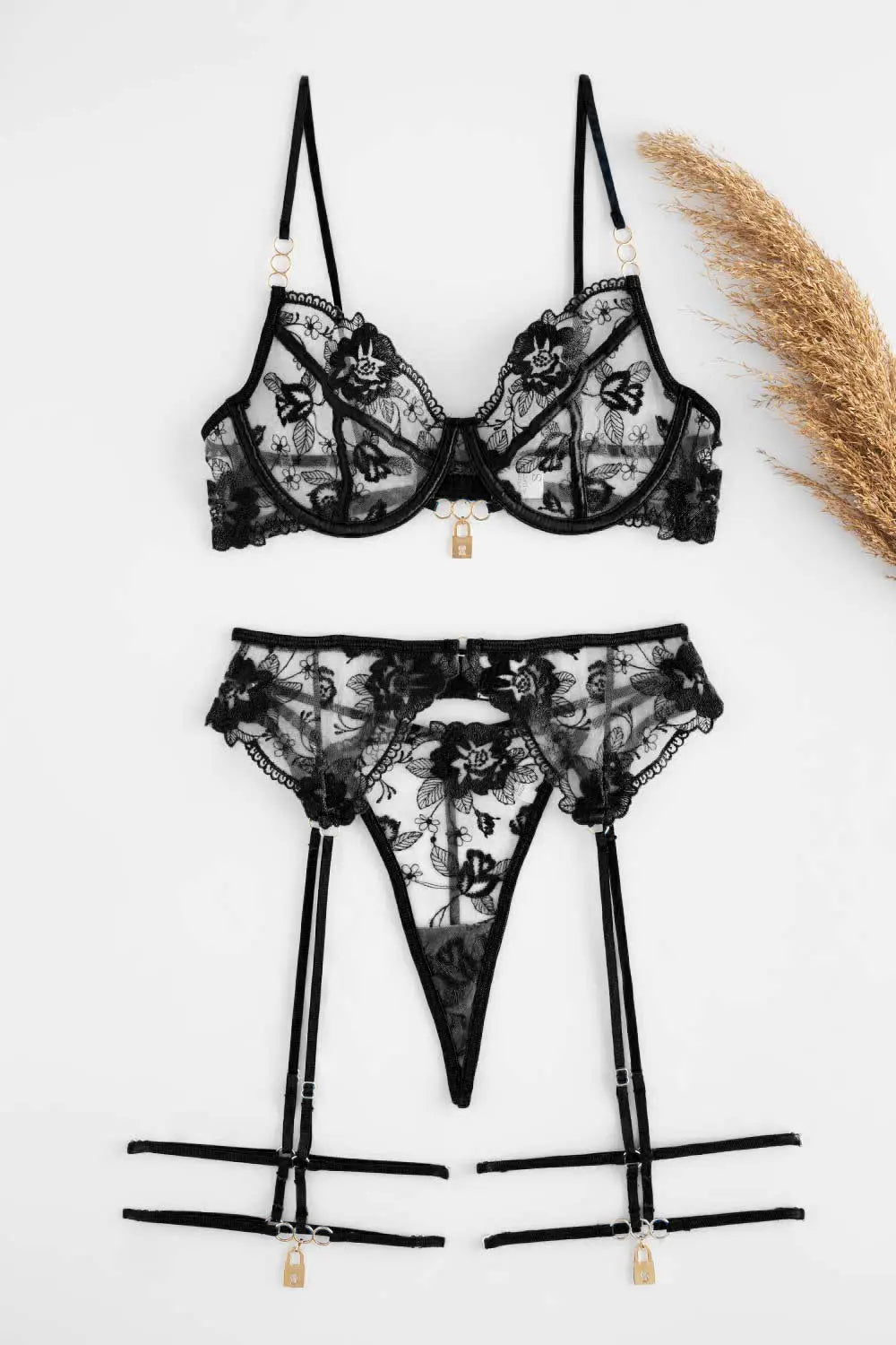 Strappy Blue Lace Lingerie – Cobalt Set – Chaotic Fashion