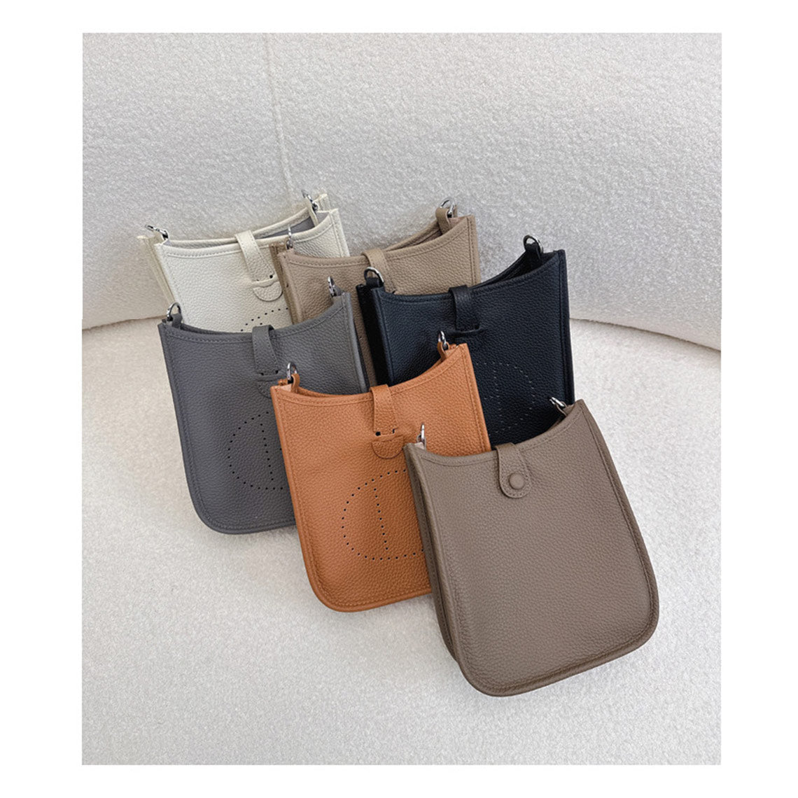 Top Grain Leather Inspired Evelyne Crossbody Bag