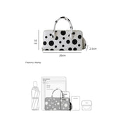 Fur Leather Polka Dot Small Clutch Handbag
