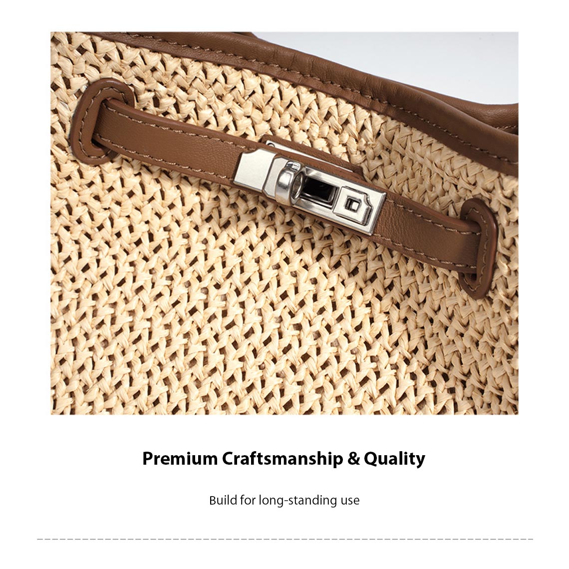Straw Summer Bucket Bag