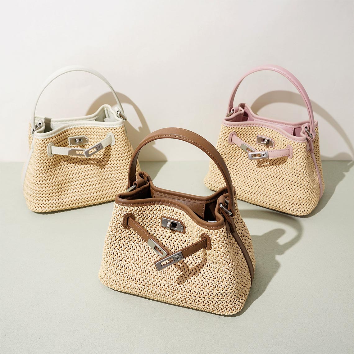 Straw Summer Bucket Bag