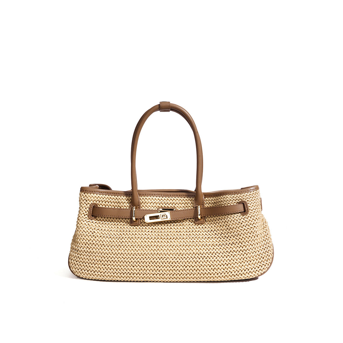Leather Straw Women Handbag