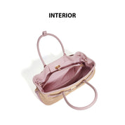 Leather Straw Women Handbag