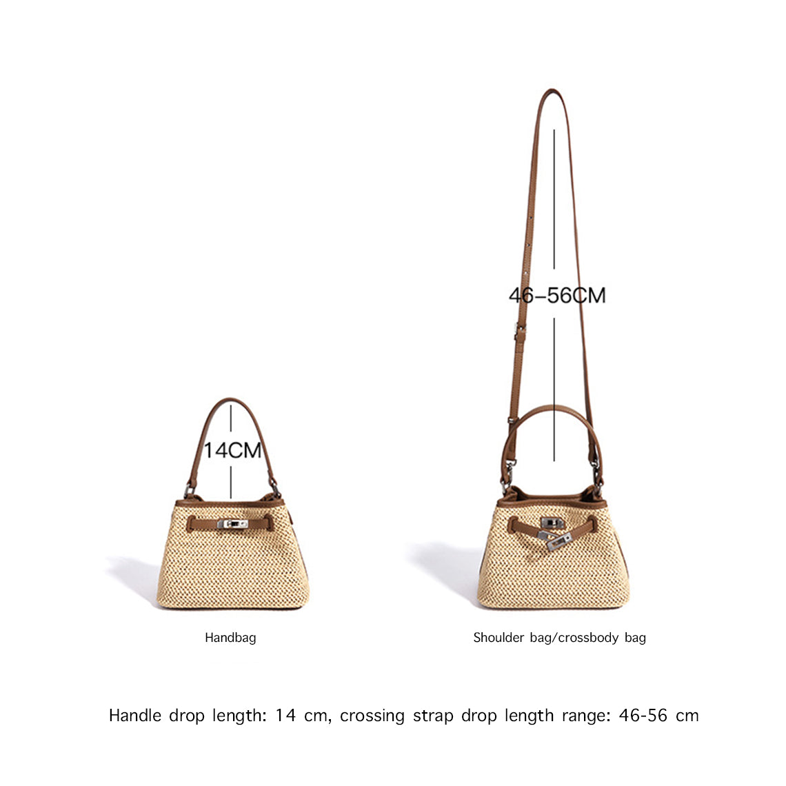 Straw Summer Bucket Bag