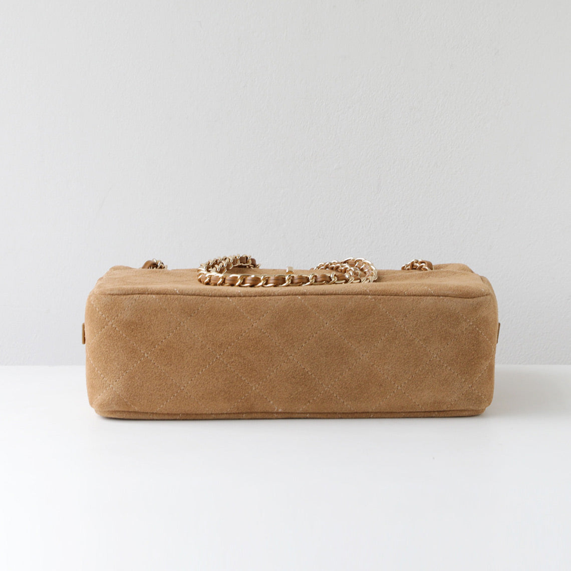Suede Quilted Camera Bag