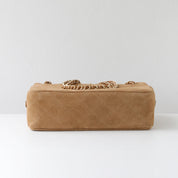 Suede Quilted Camera Bag