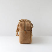 Suede Quilted Camera Bag