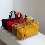 Suede Rose Bag