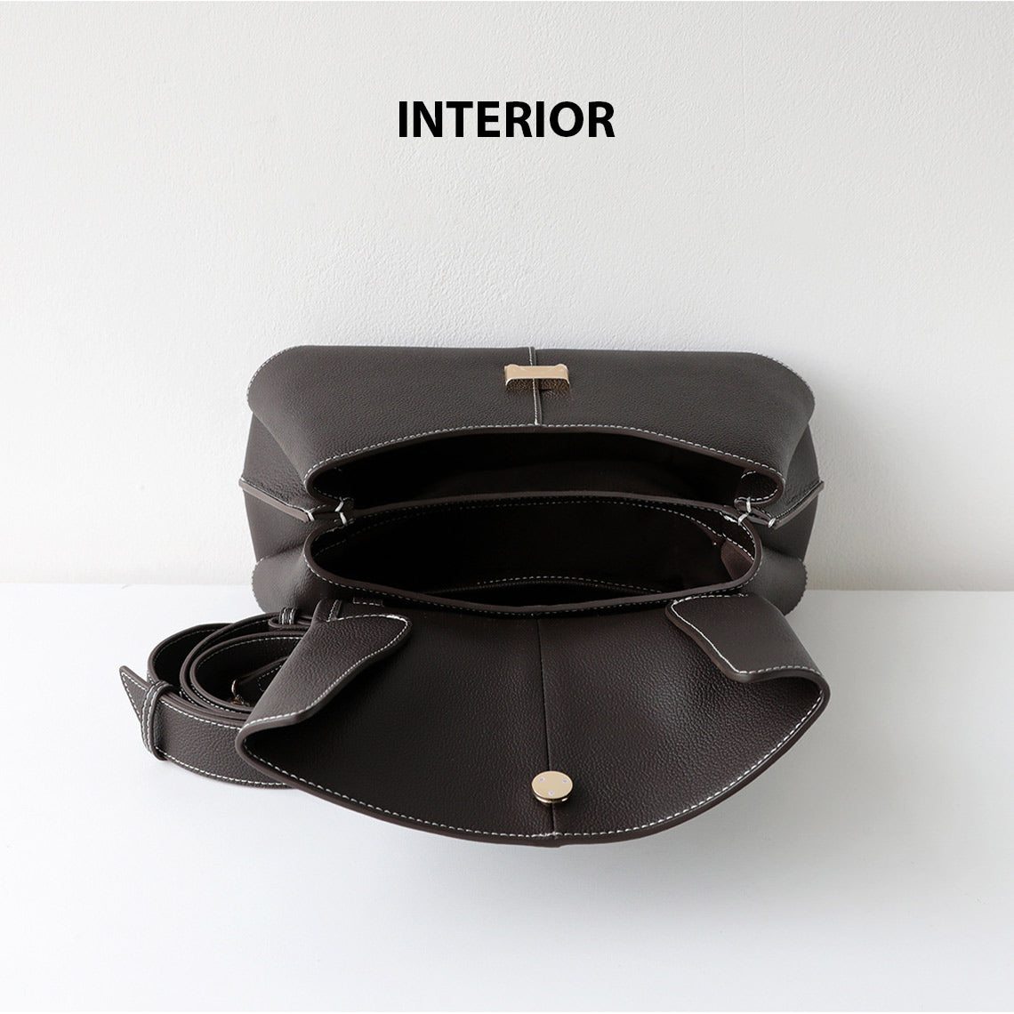 Top Grain Leather Women Smile Bag