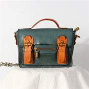 Vegetable Tanned Leather Vintage Women Satchel Bag