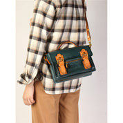 Vegetable Tanned Leather Vintage Women Satchel Bag